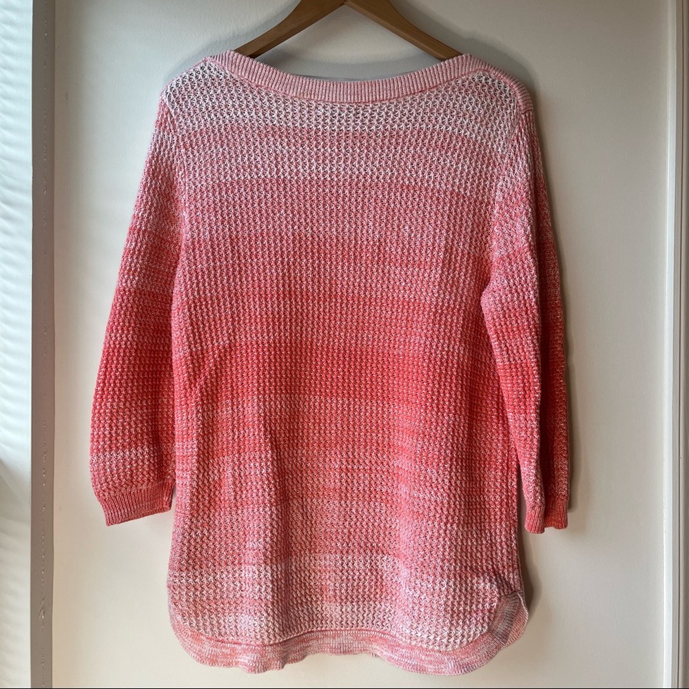 Tommy Hilfiger Peach Pink Ombré Oversized Knit Top - Size XL - GUC